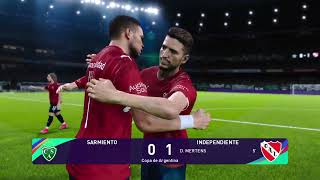 Copa Argentina 4tos  Sarmiento 0 vs Independiente 1  eFootball PES 2021 Dif Leyenda [upl. by Aniehs251]