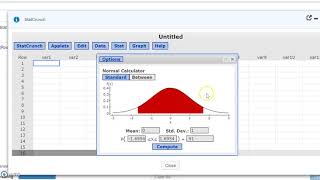 Find Critical Value Za2 with Statcrunch [upl. by Flosi373]