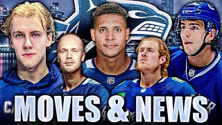 LOTS OF CANUCKS MOVES amp NEWS BIG UPDATES ON DAKOTA JOSHUA BROCK BOESER  LEKKERIMAKI PETTERSSON [upl. by Waylin]