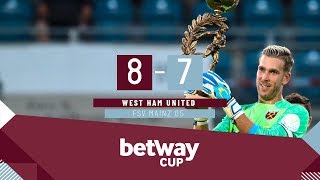 BETWAY CUP HIGHLIGHTS WEST HAM DEFEAT MAINZ ON PENALTIES [upl. by Nelly]