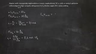 Napisz wzór rzeczywisty węglowodoru o masie cząsteczkowej 30 u jeśli w reakcji spalania całkowitego [upl. by Otter]