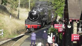 44932 at Haworth at 105pm Sunday 27th October 2024 [upl. by Erdnassak]