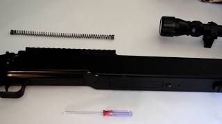 How To Upgrade The Spring On The Asg M40a3 Airsoft Sniper Rifle [upl. by Dwayne]