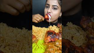 ASMR eaingi chicken biriyani chicken alfaham liver fry egg extra gravy muckbang [upl. by Ellwood526]