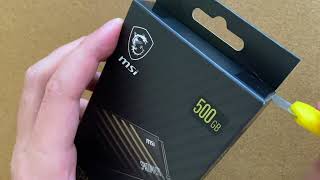 MSI Spatium M390 500GB SSD Unboxing [upl. by Brightman]