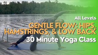 30 Minute Yoga Class  Gentle Hips Hamstrings and Lower Back [upl. by Eceinahs213]