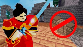 Using yuzi kit with no armor Roblox BedWars [upl. by Nodgnal]