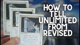 MTG Unlimited vs Revised How To Tell Difference  4th amp 5th Edition Too Magic The Gathering Cards [upl. by Napra197]