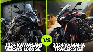 2024 Kawasaki Versys 1000 SE vs 2024 Yamaha Tracer 9 GT Engine Specification amp Features Comparison [upl. by Deloria]