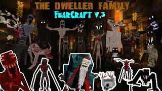 quotFEARCRAFT v3 JUMPSCARE UPDATEquot MCPE Addon  More Dwellers Family  Mod Showcase Creepypasta [upl. by Howzell707]