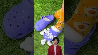 Why did she put on socks and then foam slippers 😄😝 funny shortsvideo [upl. by Ynobe382]