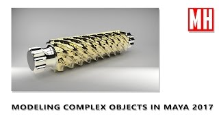 Maya 2017 tutorial  Modeling more complex objects 2  Worm gear [upl. by Ikoek]