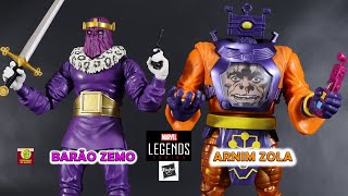 Barão Zemo e Arnim Zola Marvel Legends Baron Zemo and Arnim Zola Hasbro Action Figure Review [upl. by Dash]