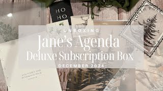 Unboxing Janes Agenda Deluxe Subscription Box  December 2024 [upl. by Nadiya]