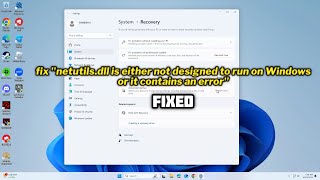 FIXED quotnetutilsdll is either not designed to run on Windows or it contains an errorquot [upl. by Adnavoj]