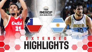 Chile 🇨🇱 vs Argentina 🇦🇷  Extended Highlights  FIBA AmeriCup 2025 Qualifiers 2025 [upl. by Suhail]