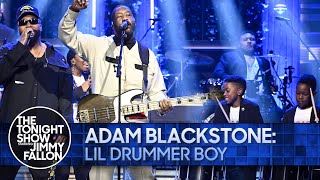 Adam Blackstone Lil Drummer Boy  The Tonight Show Starring Jimmy Fallon [upl. by Thurlow980]