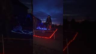 Giant Spooky Light Display  Ankeny Iowa [upl. by Irahs80]