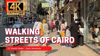 🇪🇬 Cairo Walking Tour  Talaat Harb Square to Al Mousky Markets [upl. by Jonas334]