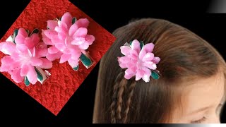 Beautiful Handmade Flower Hair AccessoriesHair Clips makingResin liquid Accessories [upl. by Yoccm959]