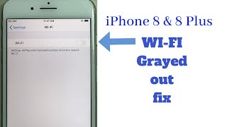 iPhone88plus wifi Greyed out Fix Cant turn on wifi on iPhone88plus [upl. by Scully]