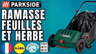 RAMASSE FEUILLES ET HERBE Parkside PKM 103 A1 FRANCE FRANÇAIS LIDL [upl. by Notlaw]