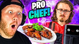 TIMTHETATMAN REACTS TO PROFESSIONAL CHEF VS AIRFRYER [upl. by Adnawt]