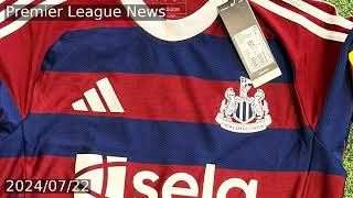 Newcastle United 202425 kit leak Adidas away amp third shirts go on official sale before club … [upl. by Imailiv]