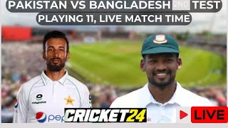 Pakistan vs Bangladesh 2nd Test  Live Cricket Score Commentary Cricket 24 [upl. by Felicidad909]