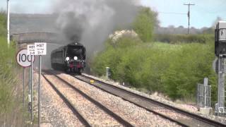 34067 Tangmere storms through AscottunderWychwood [upl. by Aitsirhc413]