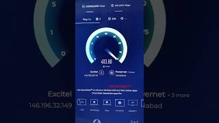 Excitel Broadband Fiber 400 Mbps Speed Test review excitel viral shorts youtubeshorts [upl. by Ayal123]