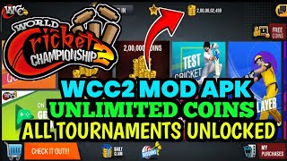 WCC2 Mod Apk Unlocked Everything Latest Version  Unlimited Coins And All Tournaments Unlocked [upl. by Nalrah]