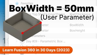 Intro to User Parameters and Joints  Day 19 of Learn Fusion 360 in 30 Days  2023 EDITION [upl. by Acysej]