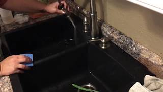 Cleaning and Maintaining a granite composite sink Update video now available in Description [upl. by Hekker618]