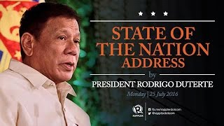 FULL SPEECH President Duterte at SONA 2016 [upl. by Edbert861]