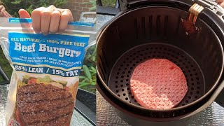 Air Fryer Frozen Burgers  How To Cook Frozen Hamburger Patties In The Air Fryer [upl. by Andriana701]