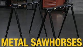 Rockwood 1500lbs Metal Sawhorse  Perfect For Around The House amp Garage [upl. by Llewxam]