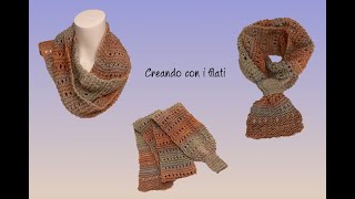 Sciarpa quotManolaquot tutorial ai ferri 💕Creando con i filati💕 [upl. by Suilenrac]