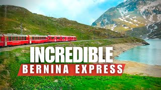 Bernina Express from Chur to Tirano  World’s Most Beautiful Scenic Train [upl. by Anaira94]