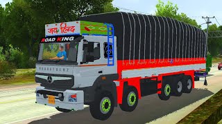 New Bharatbenz Truck mod  Indian Truck Mod  14 Wheeler Bharatbenz Truck mod In Bussid [upl. by Rosalyn360]