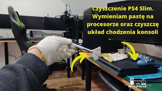 Czyszczenie PS4 Slim Wymieniam pastę na procesorze oraz czyszczę układ chodzenia konsoli🎮 [upl. by Ahslek]