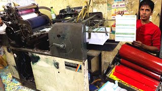 Leaflet Printing by hamada 600 mini offset printing Machine in new market Part 3 [upl. by Ahsatel137]