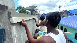 Amazing Elevation of Wall Plastering TechniquesUsing by sand and cement mixer mortar Construction [upl. by Leggett]