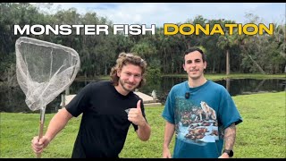 Gifting MONSTER FISH to CHANDLER WILD LIFE [upl. by Hesky603]