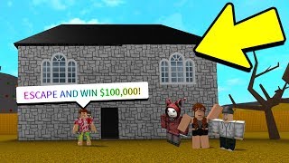 ESCAPE THE ROBLOX HAUNTED HOUSE FOR 100000 ONE CHANCE [upl. by Nannie]