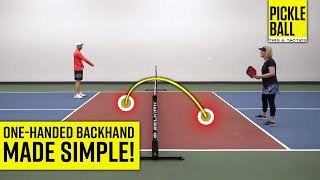 OneHanded TOPSPIN Backhand Pickleball Tips amp Drills to Win Your Next Rally [upl. by Jit868]