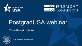 FulbrightEducationUSA webinar Postgrad Study in the USA November [upl. by Conn]