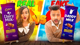 Fake Vs Real FOOD Brands CHALLENGES OMG 😲 [upl. by Dallis]