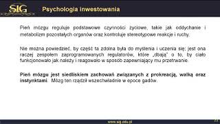 Moduł 3 Lekcja 24  Psychologia inwestowania [upl. by Epstein]