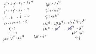 Undetermined coefficients example 1 [upl. by Boyt]